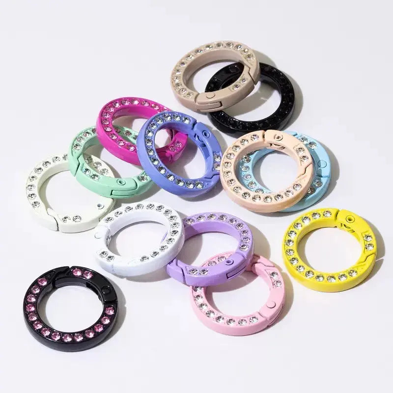 FS1409-24.8mm Diamond Key Ring Zoe's DIY Shop