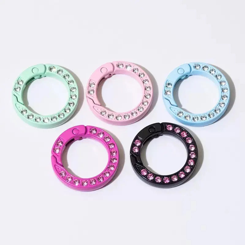 FS1409-24.8mm Diamond Key Ring Zoe's DIY Shop