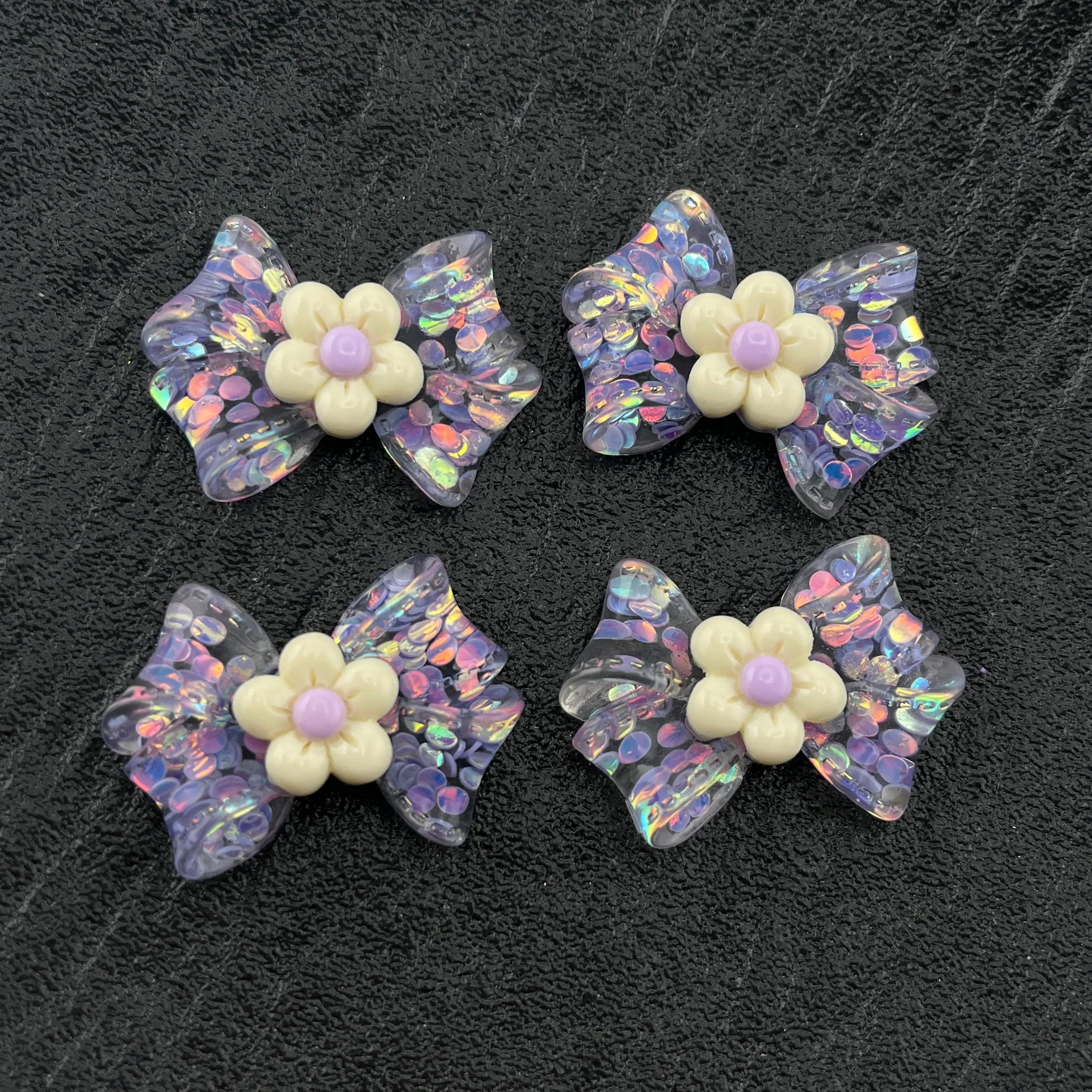 FS1417-10PCS 34MM Flower bows Zoe's DIY Shop