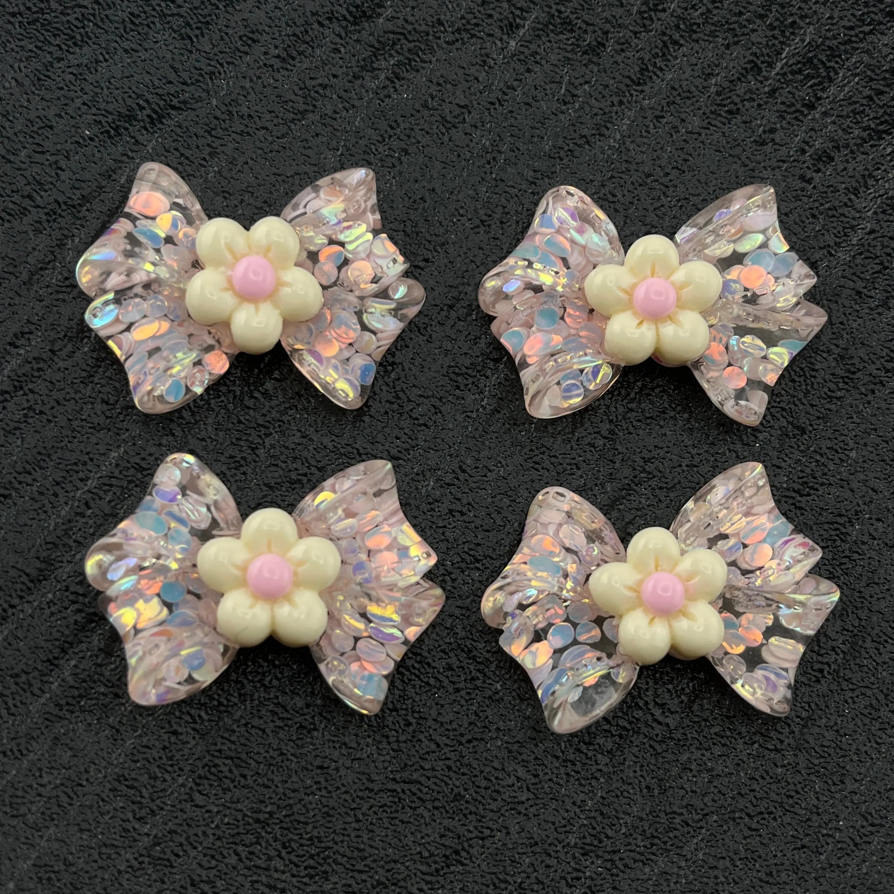 FS1417-10PCS 34MM Flower bows Zoe's DIY Shop