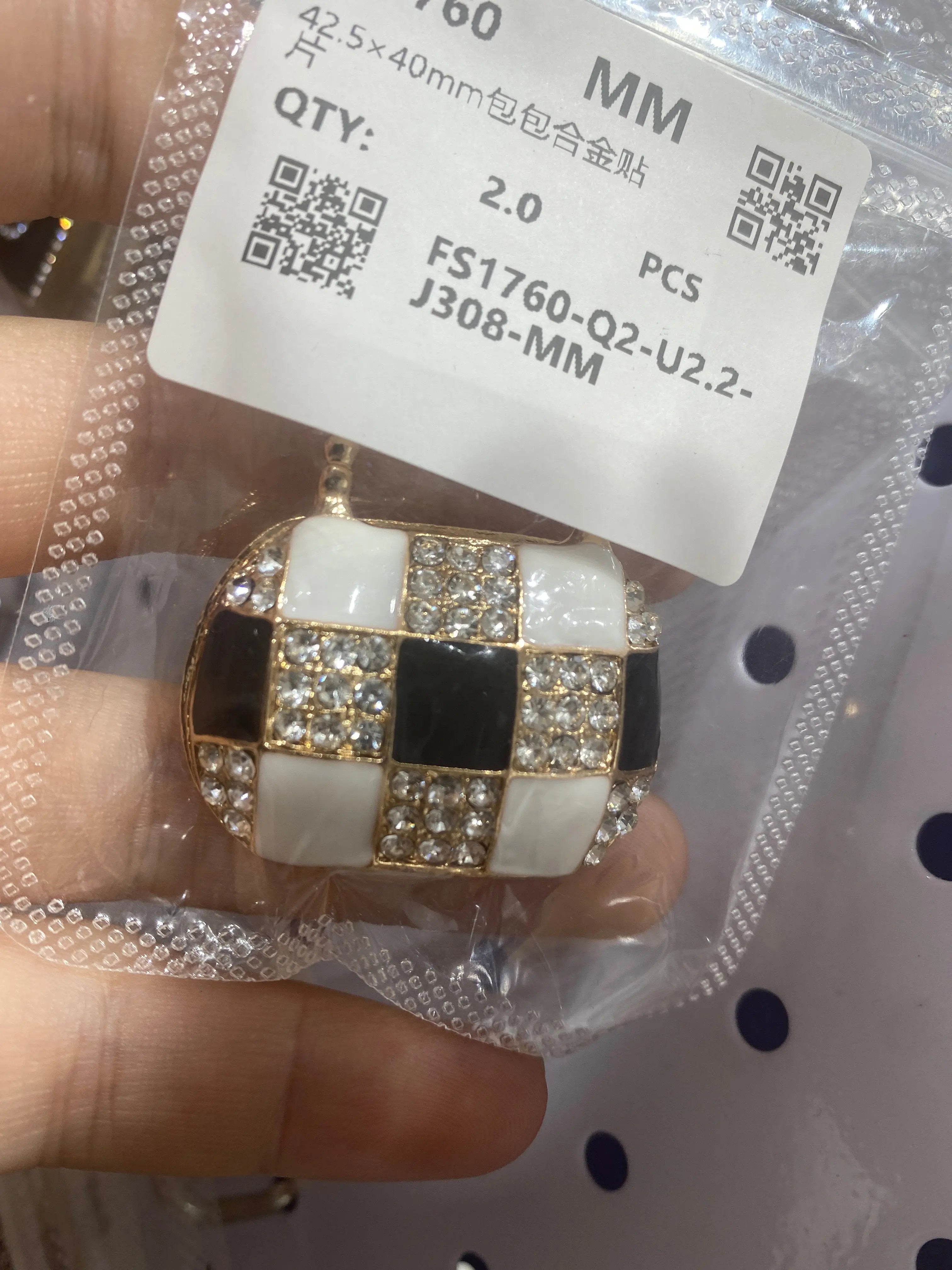 FS1499-Pearl Handbag Alloy Patch For Making Fancy Bead Zoe's DIY Shop