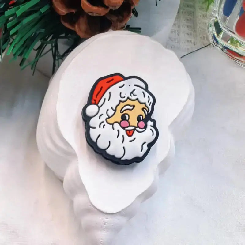 FS1547-Santa Claus Silicone Flat Beads Zoe DIY Wholesale