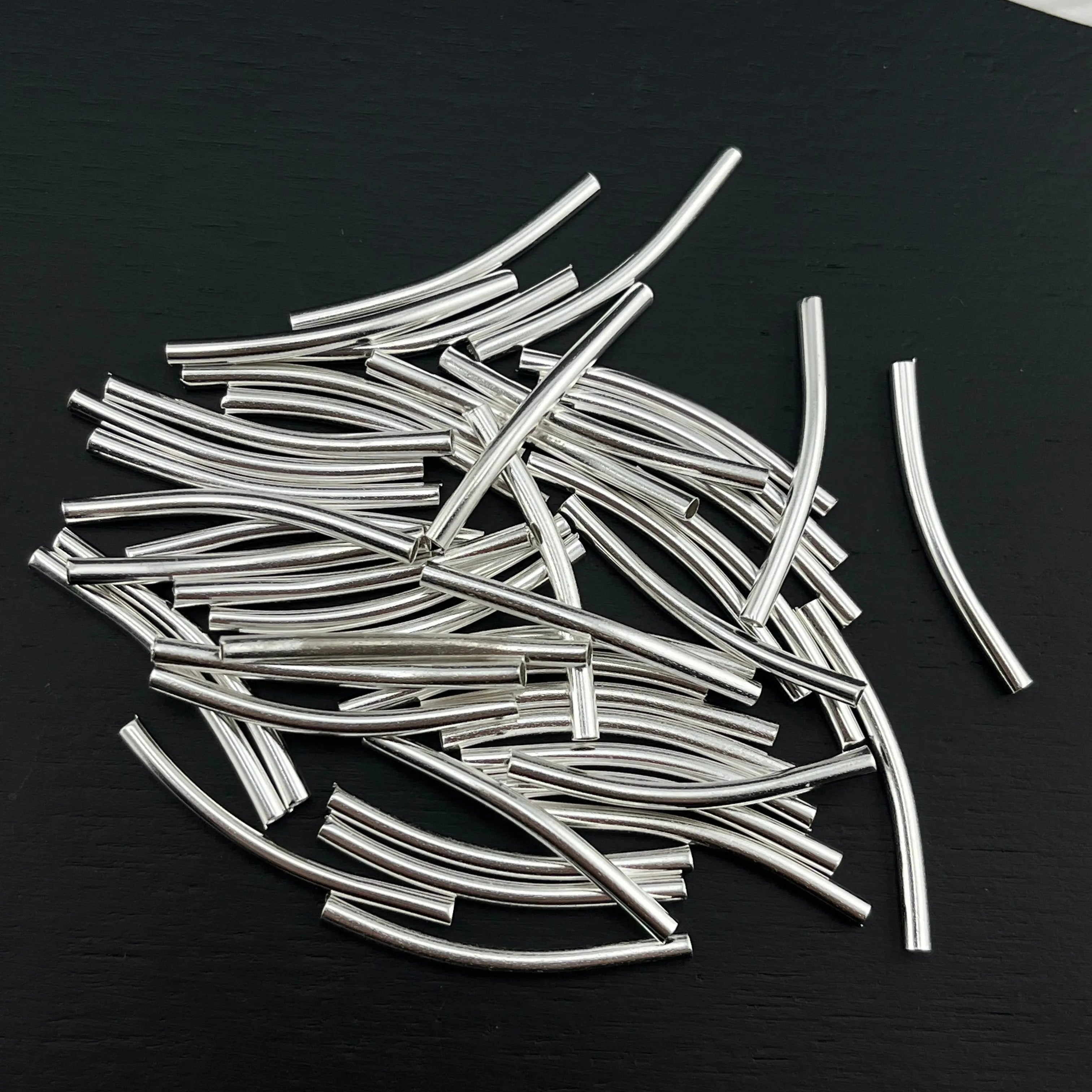 FS1603-50PCS 2*25MM Bend Tubes for car hanger Zoe's DIY Shop