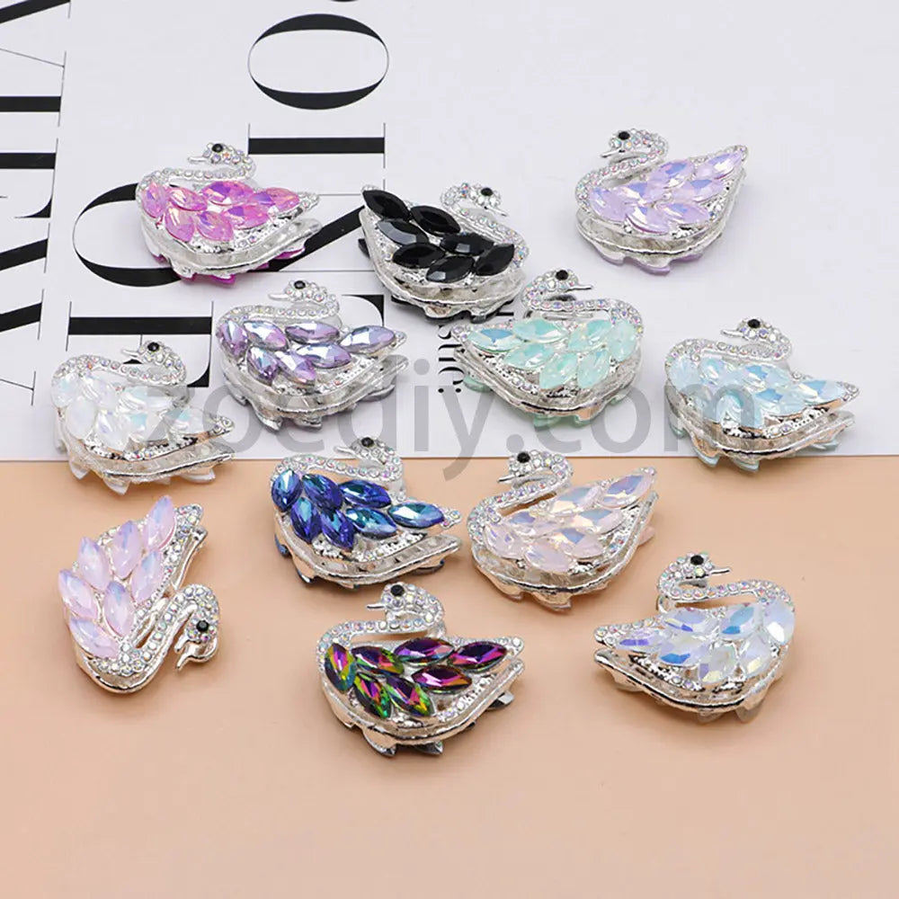 FS1622-Swan Diamond Alloy Beads Fit For Beadable Pens For Keychain Jewelry Making Zoe's DIY Shop