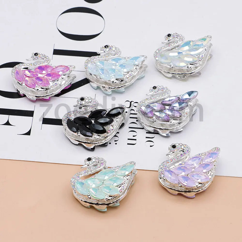 FS1622-Swan Diamond Alloy Beads Fit For Beadable Pens For Keychain Jewelry Making Zoe's DIY Shop