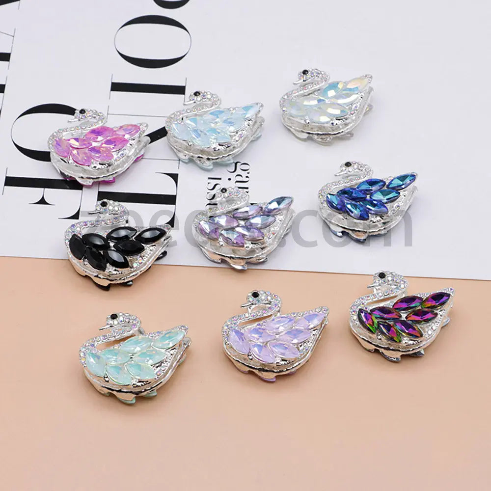 FS1622-Swan Diamond Alloy Beads Fit For Beadable Pens For Keychain Jewelry Making Zoe's DIY Shop