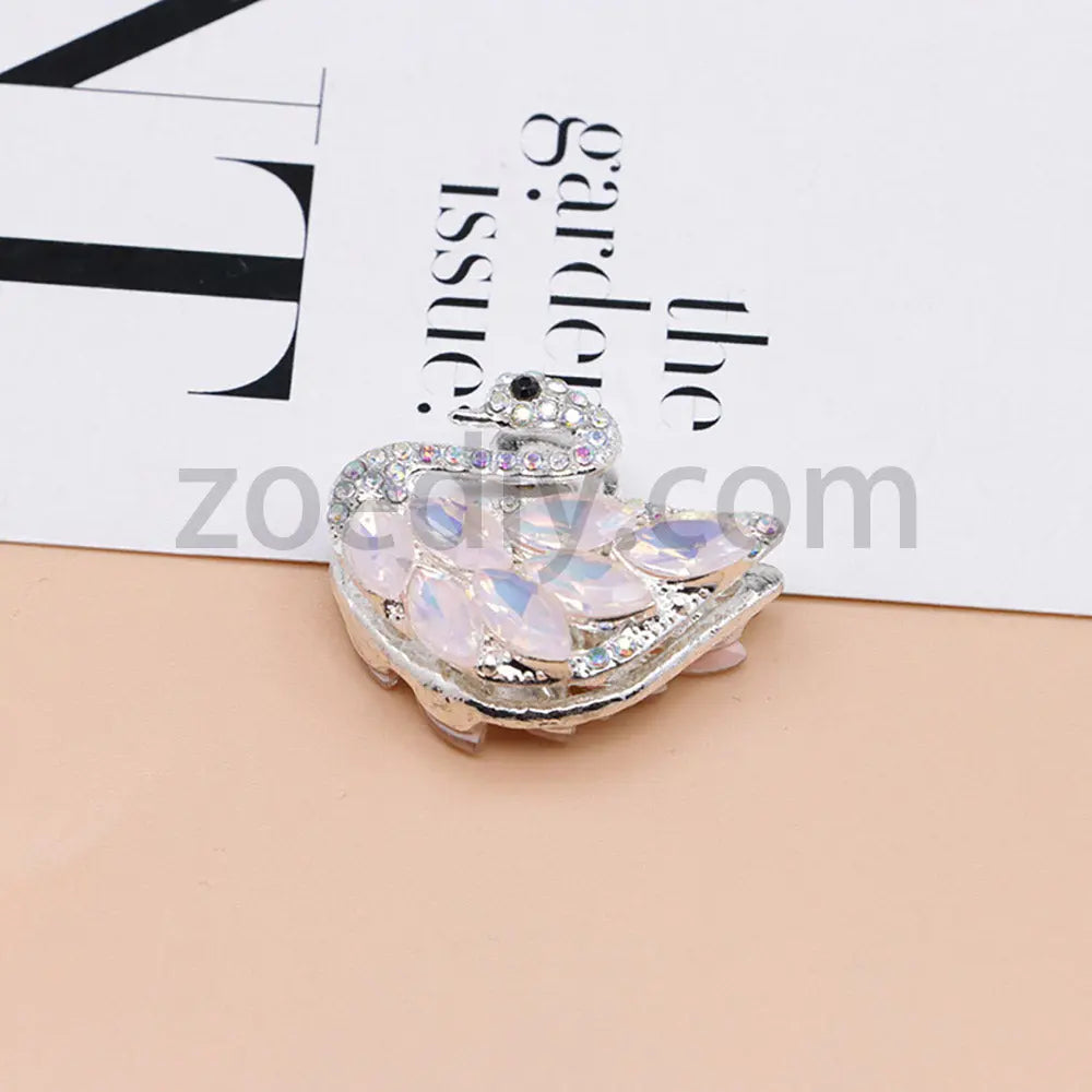 FS1622-Swan Diamond Alloy Beads Fit For Beadable Pens For Keychain Jewelry Making Zoe's DIY Shop