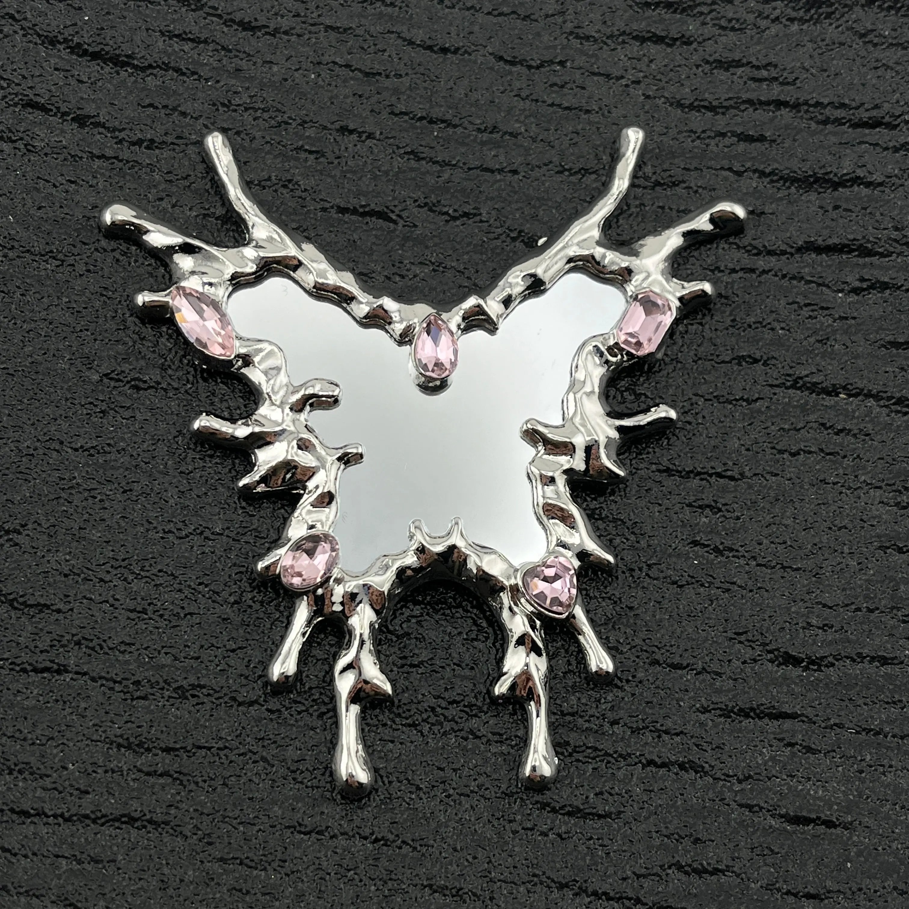 FS1668-2PCS  6.2*6.3MM Butterfly mirror patch Zoe's DIY Shop