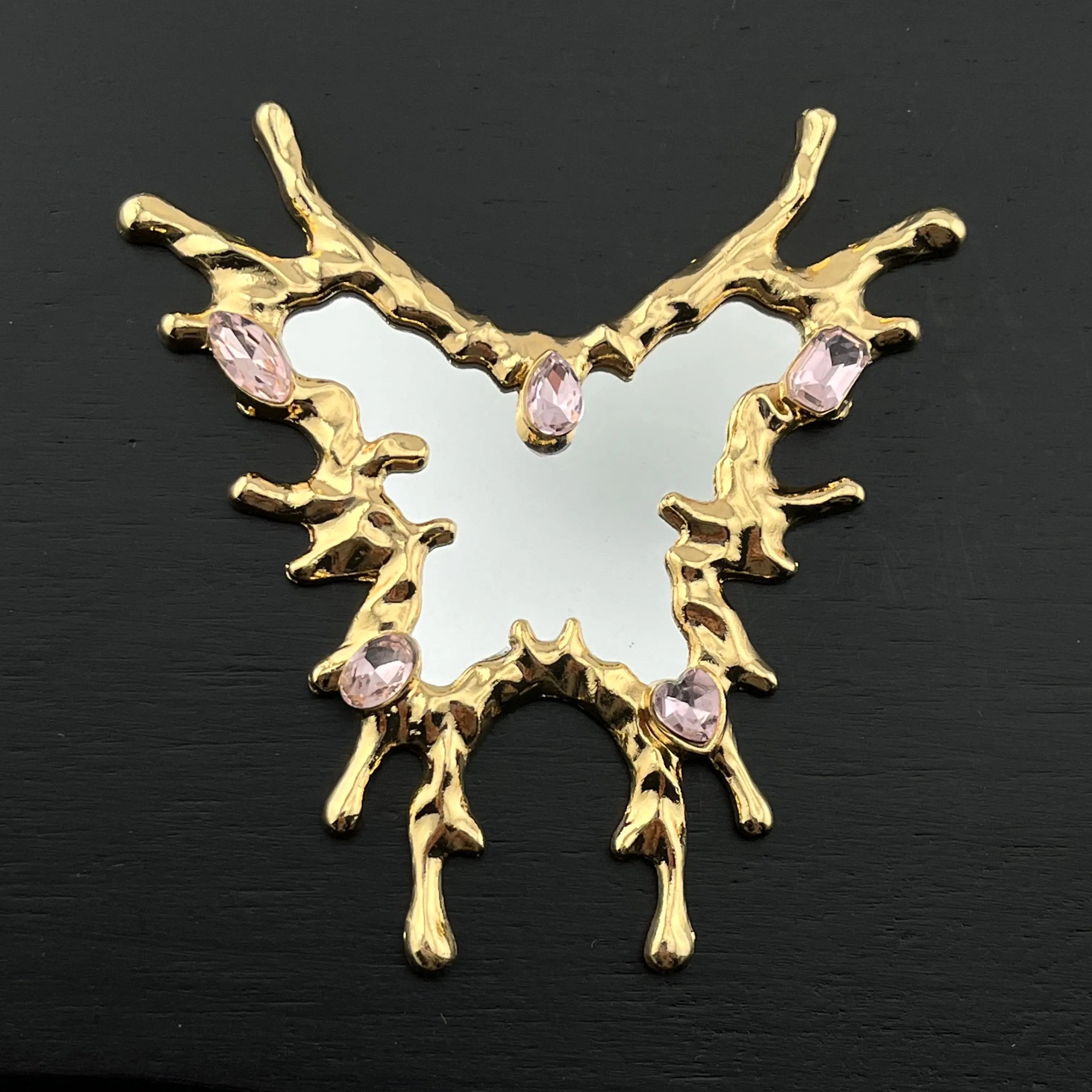 FS1668-2PCS  6.2*6.3MM Butterfly mirror patch Zoe's DIY Shop