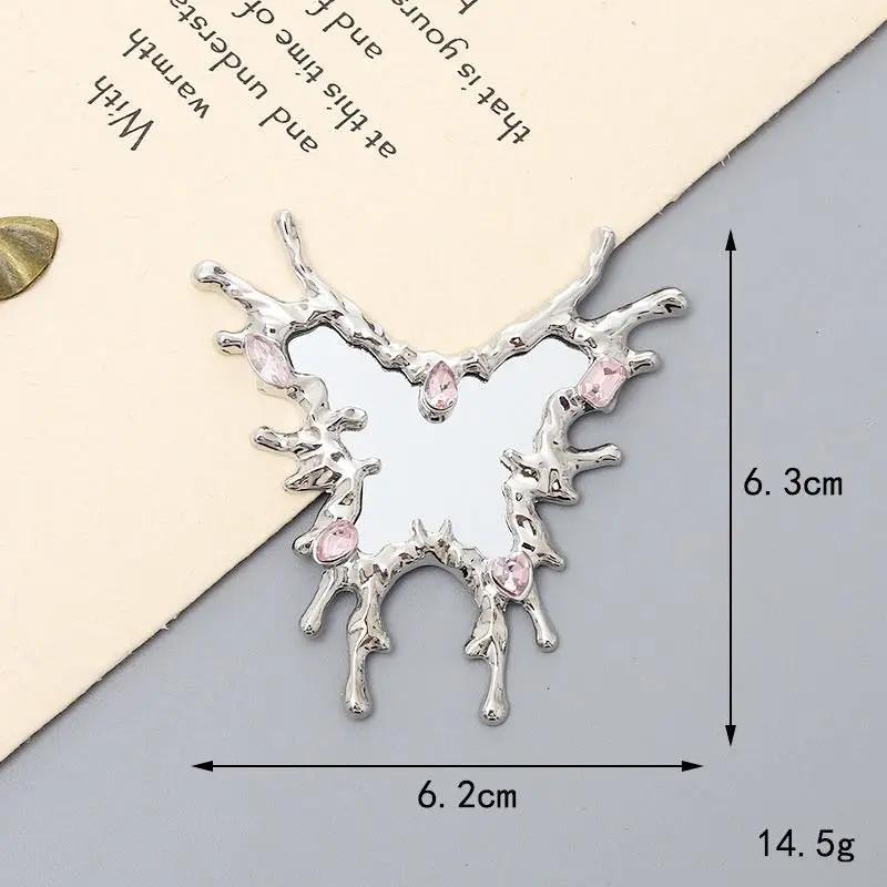 FS1668-2PCS  6.2*6.3MM Butterfly mirror patch Zoe's DIY Shop