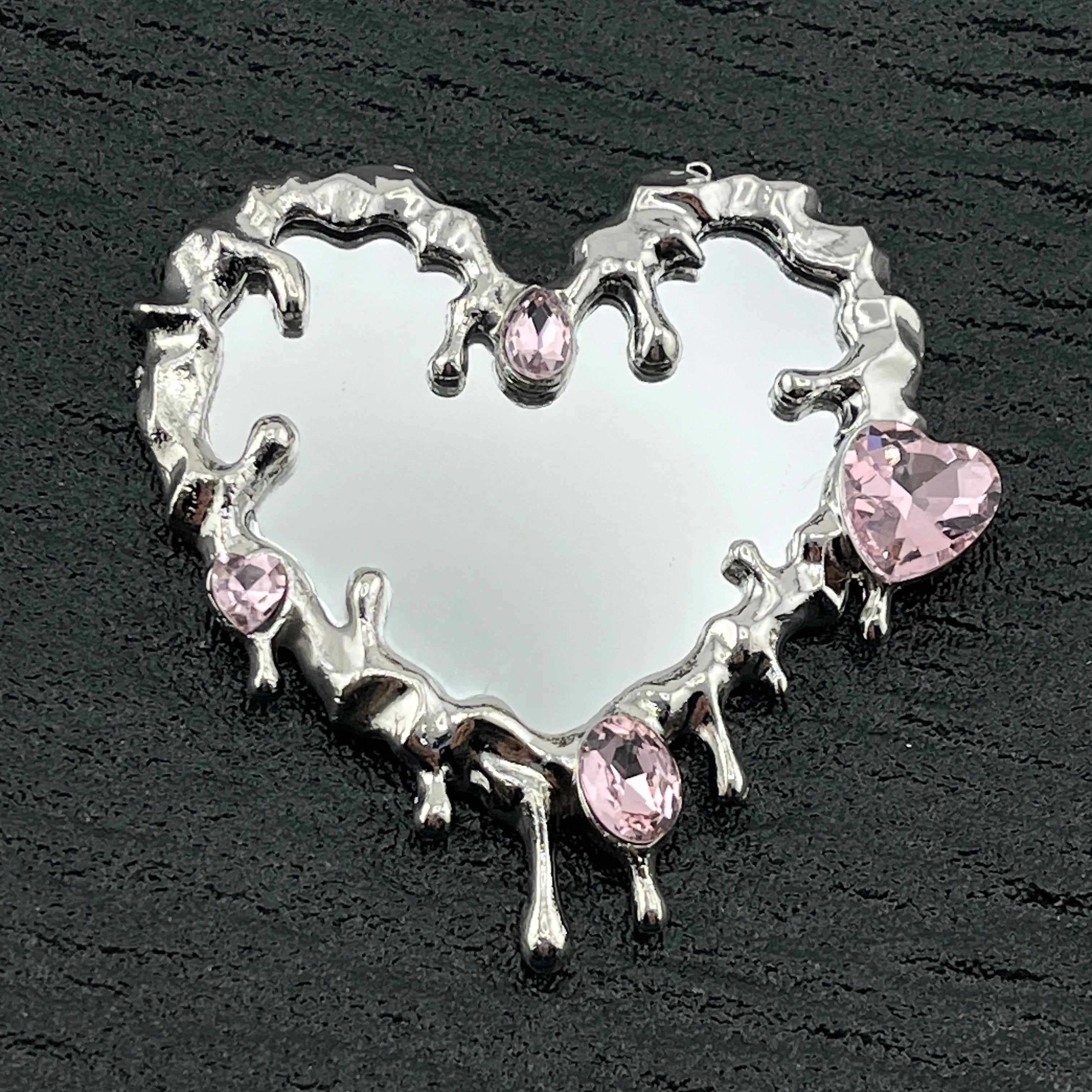 FS1773-Heart Shapes Mirror Patch For Making Fancy Beads Zoe's DIY Shop