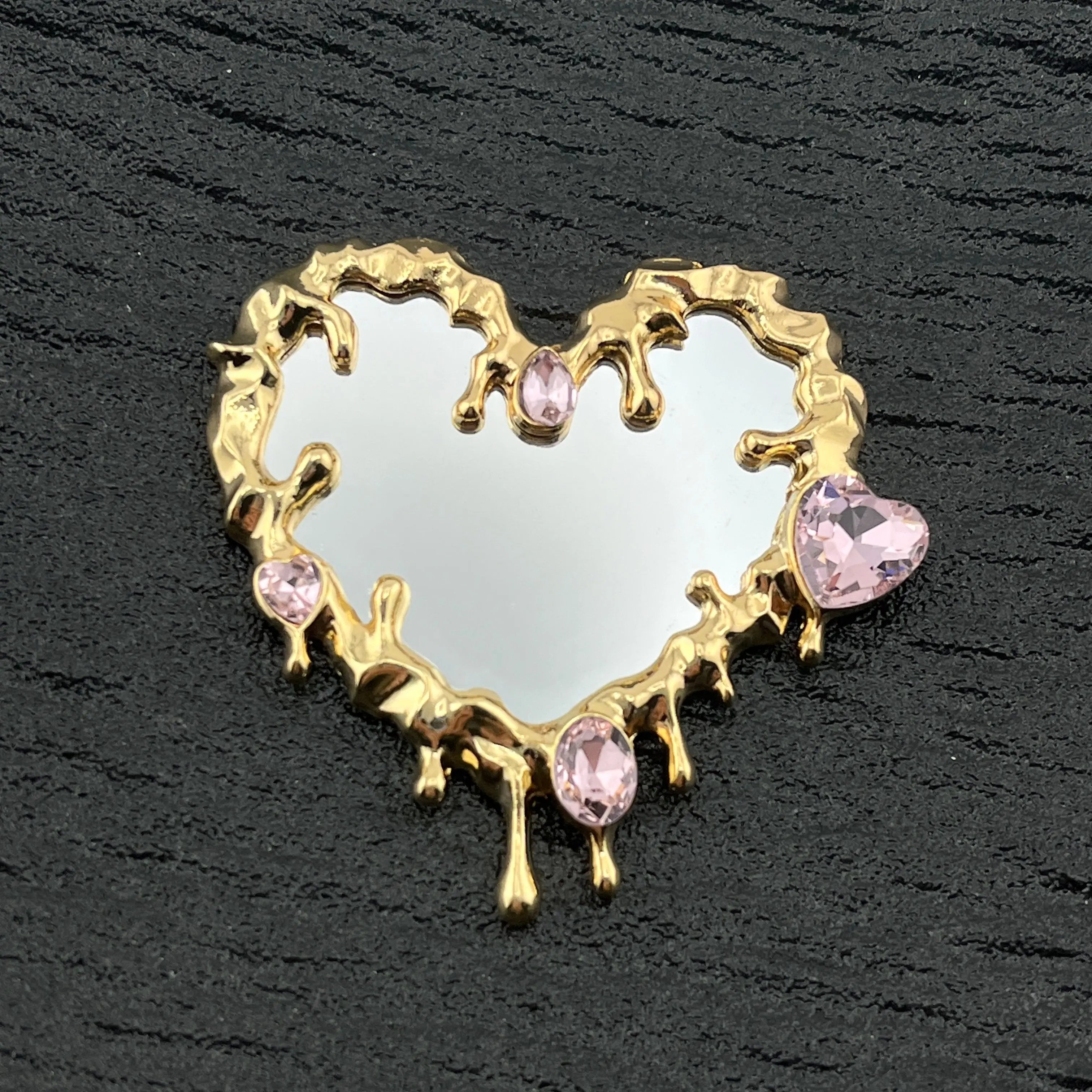 FS1773-Heart Shapes Mirror Patch For Making Fancy Beads Zoe's DIY Shop