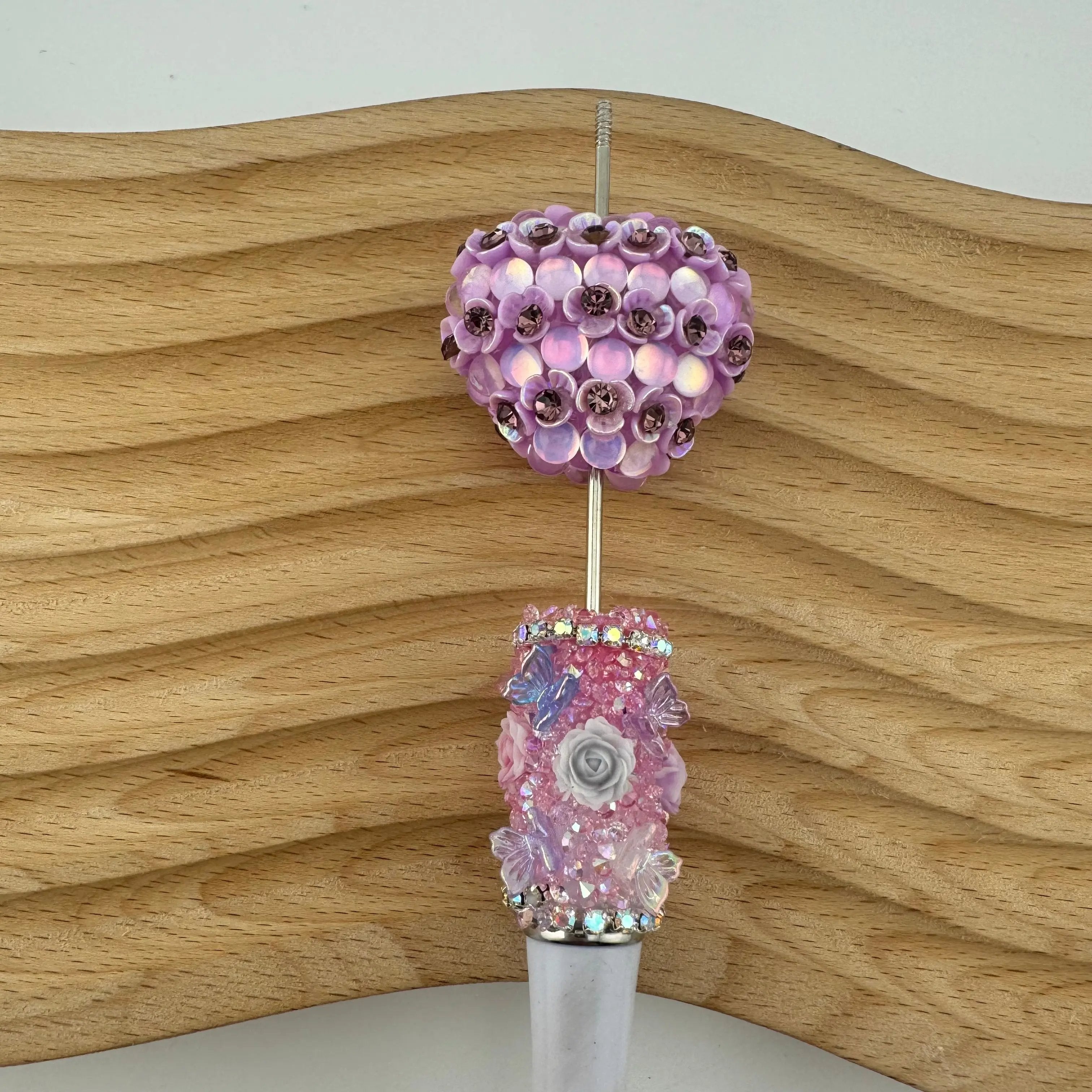 FS1778-Flower Heart Fancy Beads Fit For Beadable Pens Zoe's DIY Shop