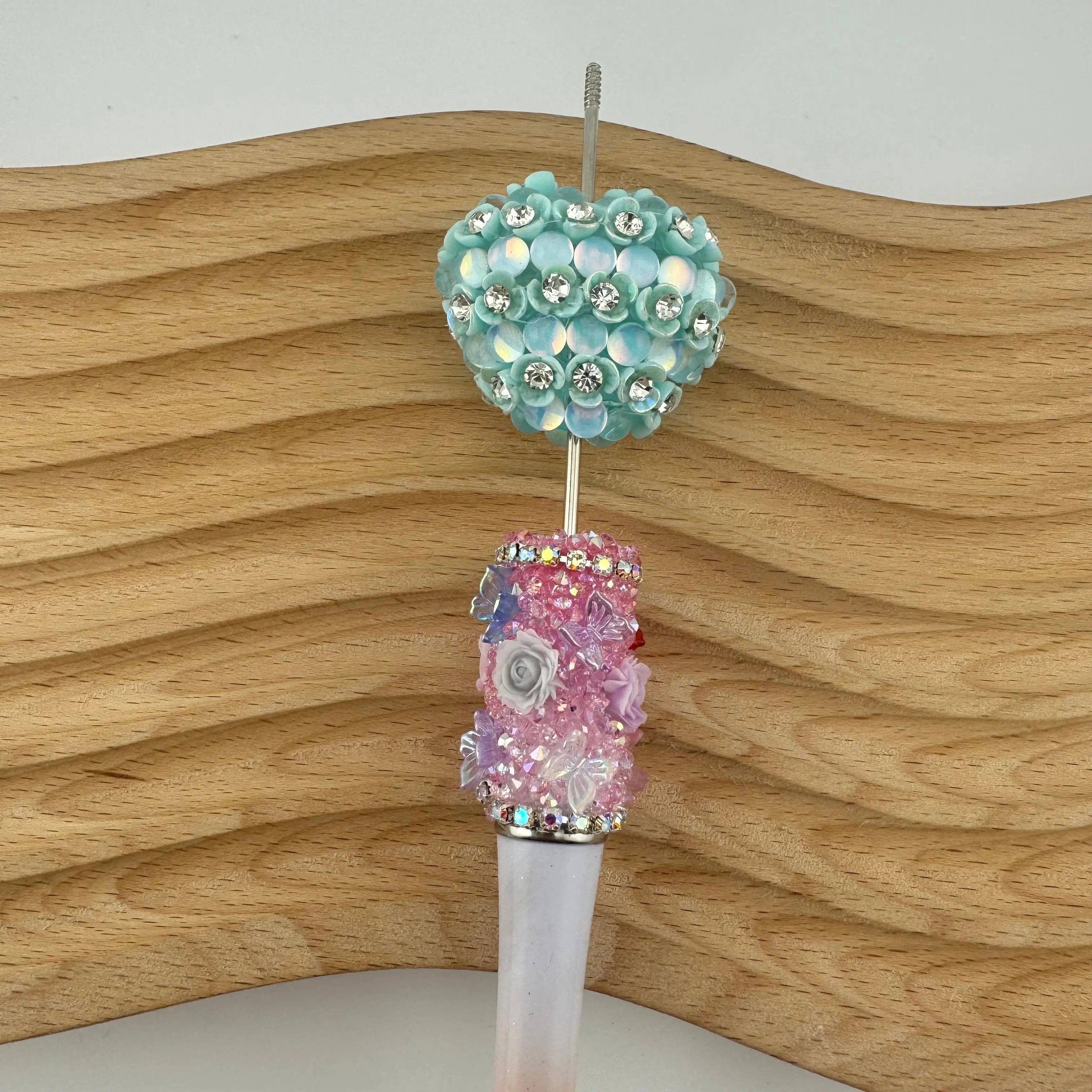 FS1778-Flower Heart Fancy Beads Fit For Beadable Pens Zoe's DIY Shop