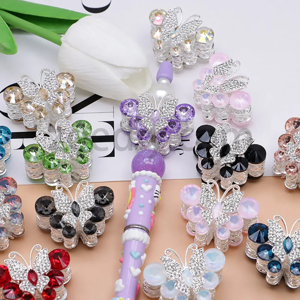 FS1780-Butterfly Alloy Beads Fit For Beadable Pens For Keychain Jewelry Making Zoe's DIY Shop