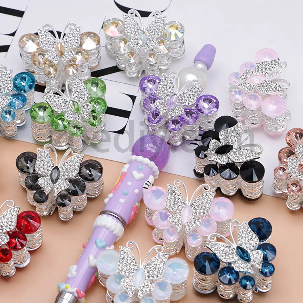 FS1780-Butterfly Alloy Beads Fit For Beadable Pens For Keychain Jewelry Making Zoe's DIY Shop