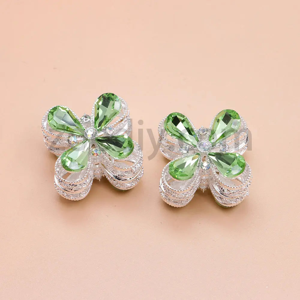 FS1781- Crystal Diamond Flower Metal Beads Fit For Beadable Pens For Keychain Jewelry Making Zoe's DIY Shop