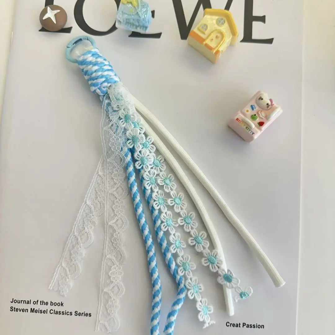 FS17835-Miu Style Dasiy Flower Rope With Key Ring Zoe DIY Wholesale