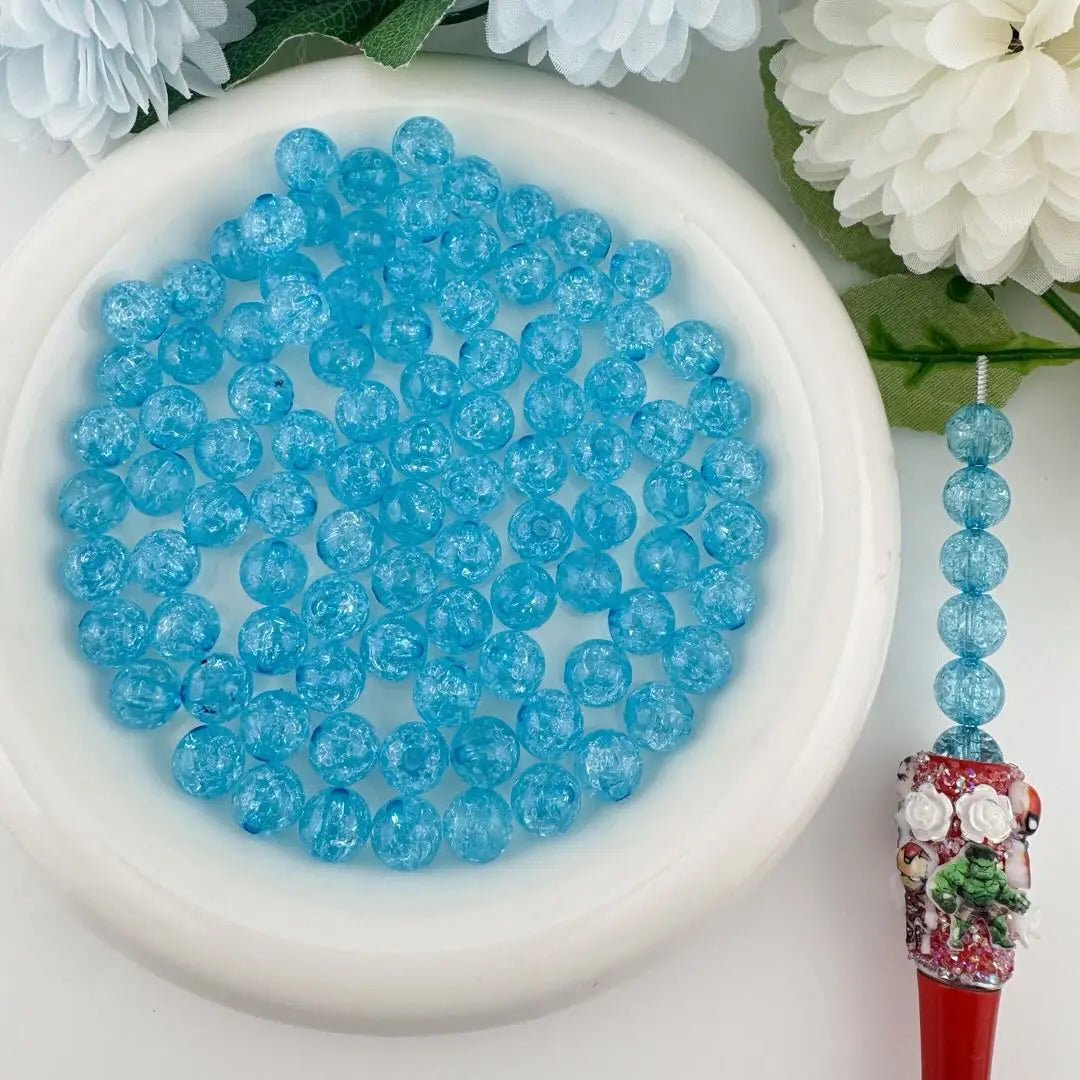 FS17858-About 10mm Cracked Acrylic Beads Zoe DIY Wholesale