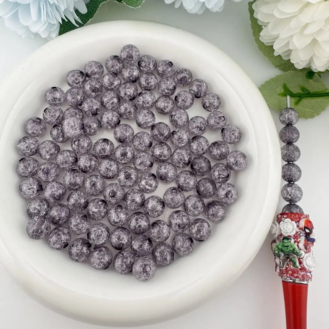 FS17858-About 10mm Cracked Acrylic Beads Zoe DIY Wholesale