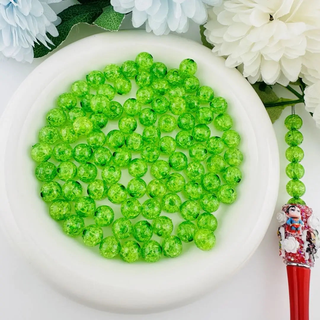 FS17858-About 10mm Cracked Acrylic Beads Zoe DIY Wholesale