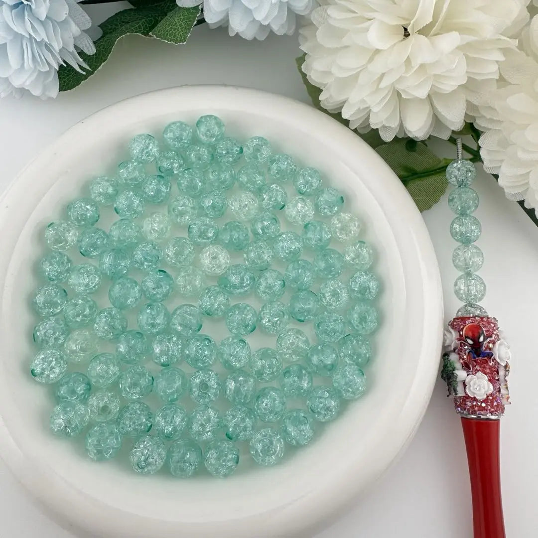 FS17858-About 10mm Cracked Acrylic Beads Zoe DIY Wholesale