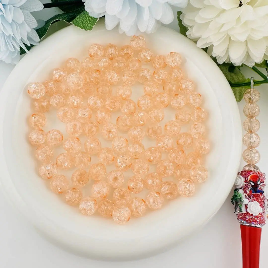 FS17858-About 10mm Cracked Acrylic Beads Zoe DIY Wholesale