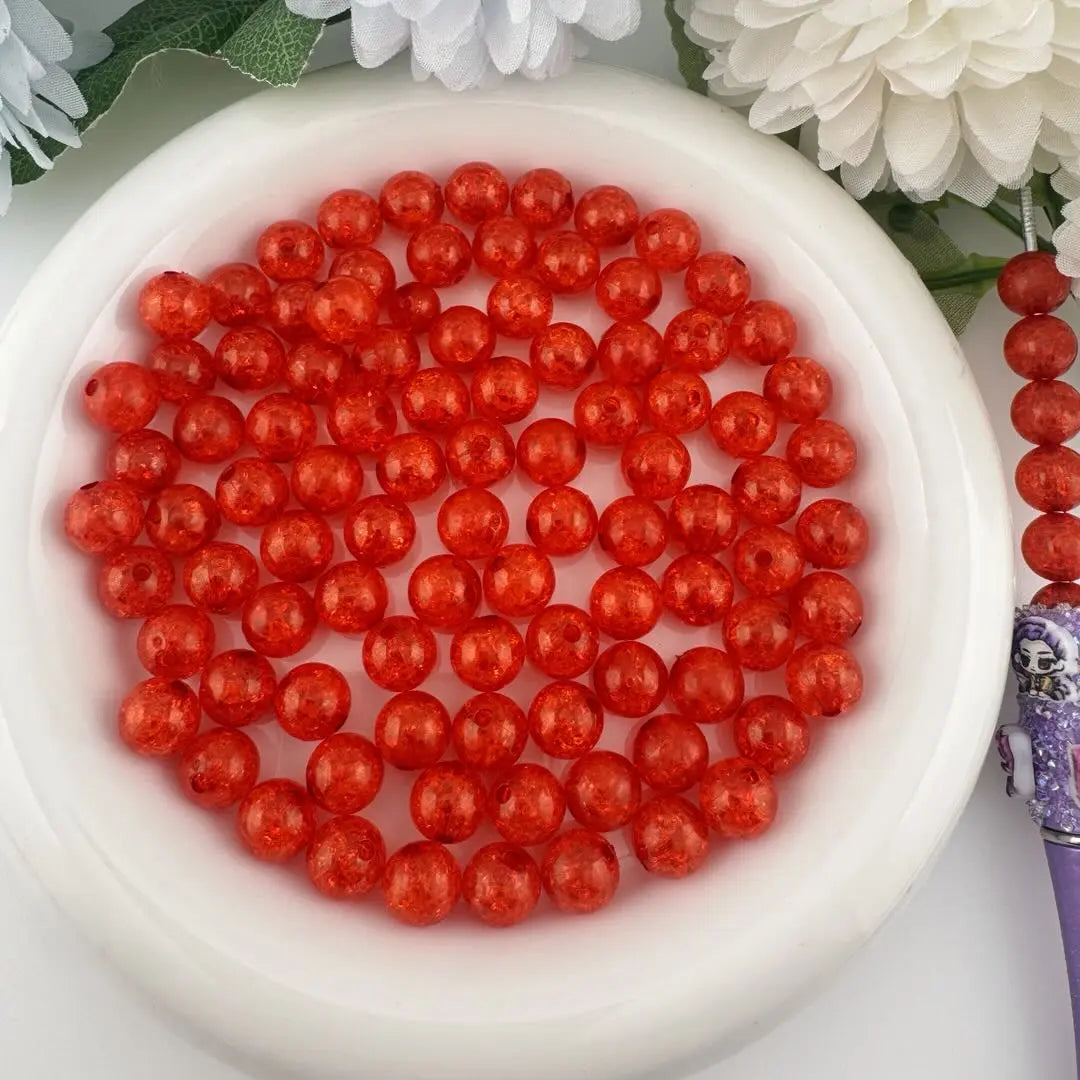FS17858-About 10mm Cracked Acrylic Beads Zoe DIY Wholesale