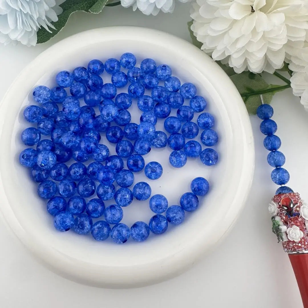 FS17858-About 10mm Cracked Acrylic Beads Zoe DIY Wholesale
