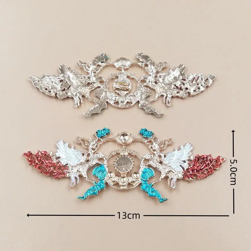 FS17865-About 13×5cm Metal Patch Zoe DIY Wholesale