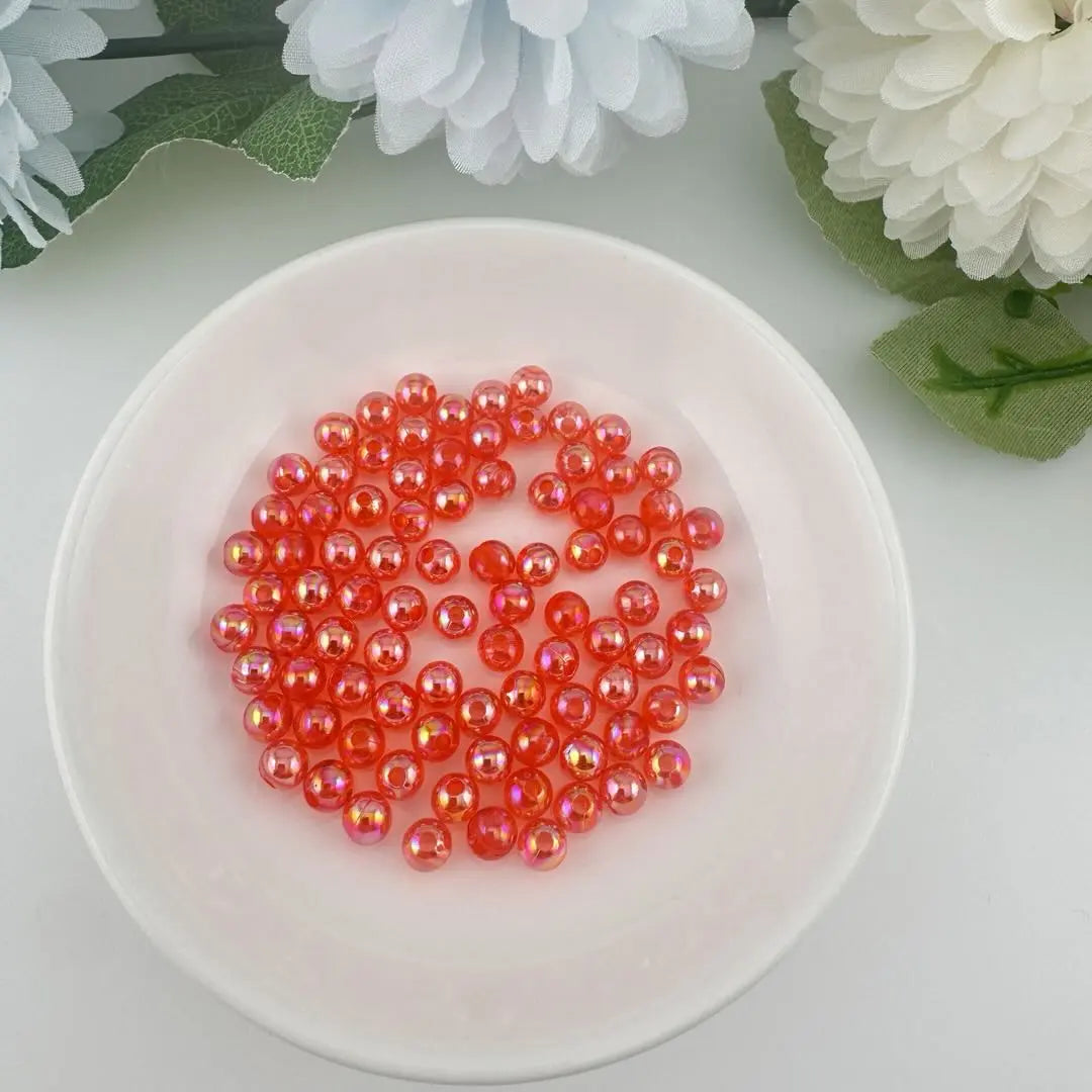 FS17877-About 6mm AB Clear Acrylic Beads Zoe DIY Wholesale