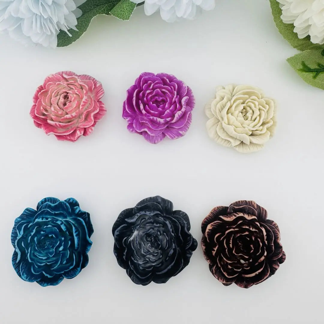 FS17887-About 45mm Resin Flower Patch Zoe DIY Wholesale