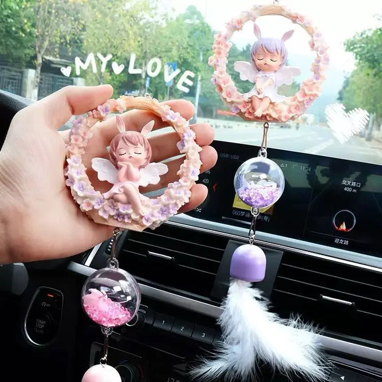 FS17915-Cute Girl Resin Car Hanger Zoe DIY Wholesale
