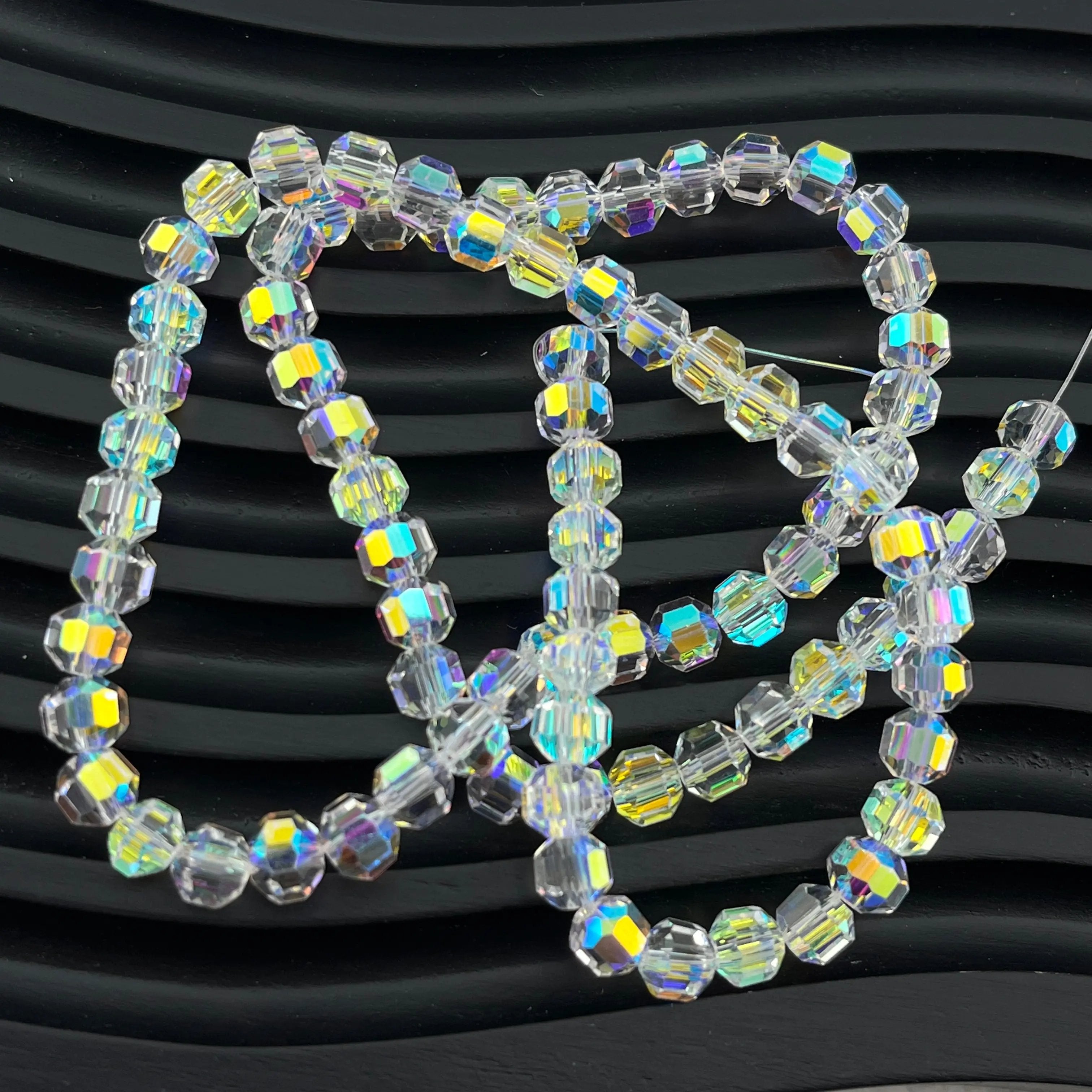 FS1792- 6MM Clear White AB Crystal Glass Beads Zoe's DIY Shop