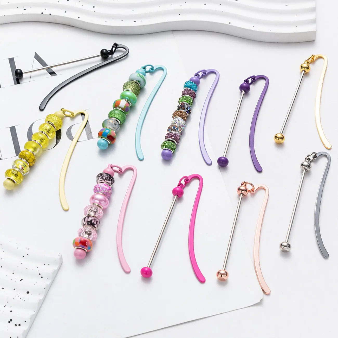 FS17927-About 8.6×7.8cm Beadable Book Marks Zoe DIY Wholesale