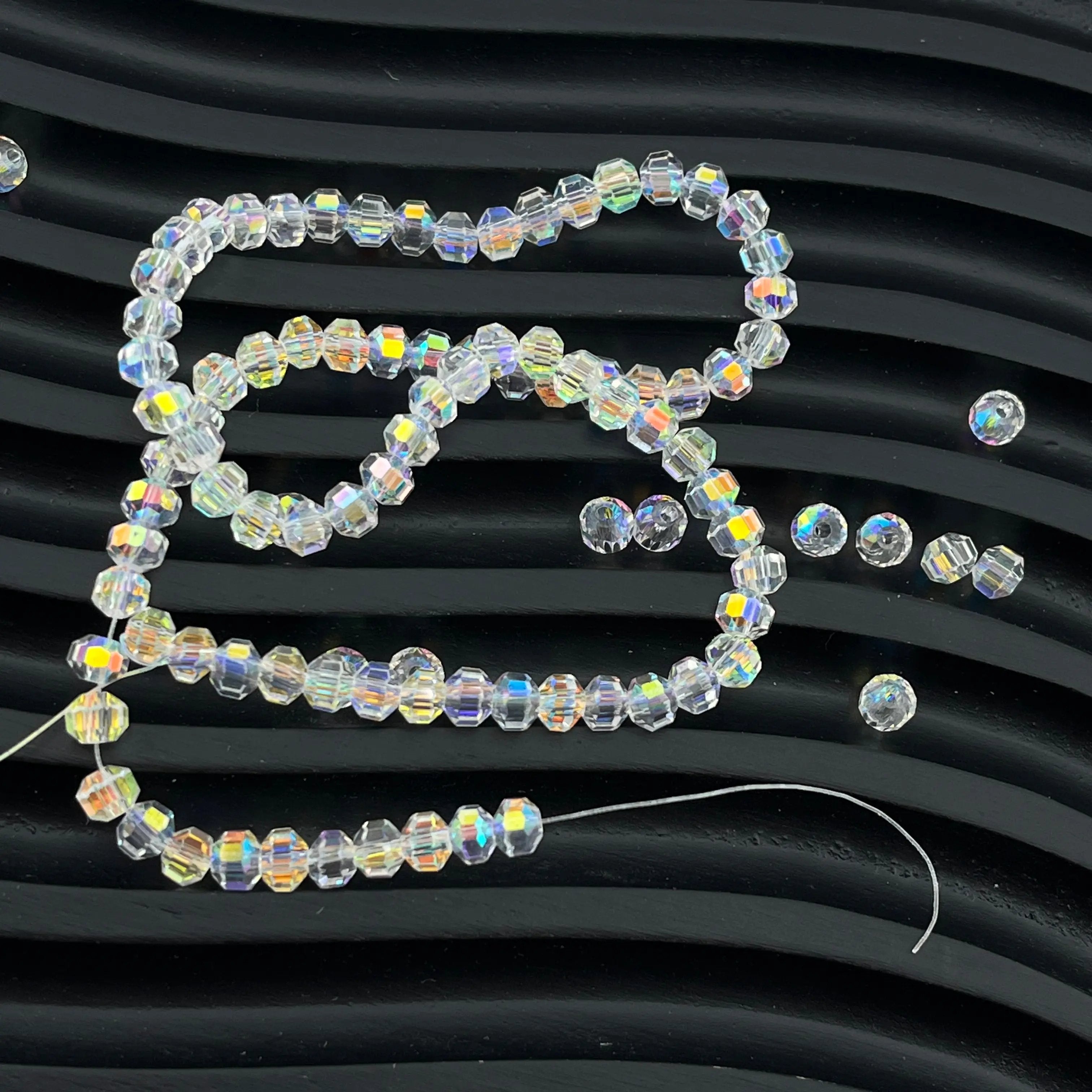 FS1793-4MM Clear White AB Crystal Glass Beads Zoe's DIY Shop
