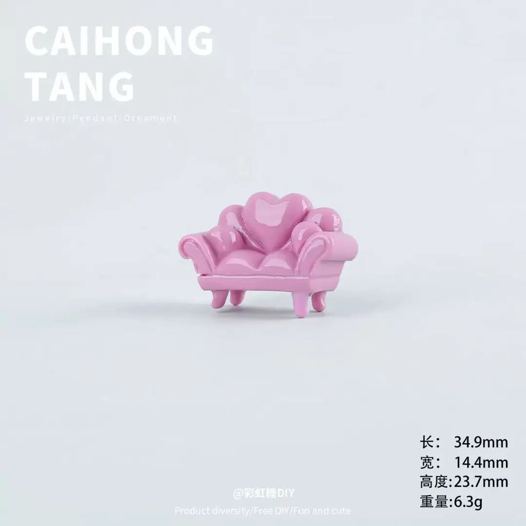 FS18070-About 35×15×24mm Sofa Resin Charms Zoe DIY Wholesale