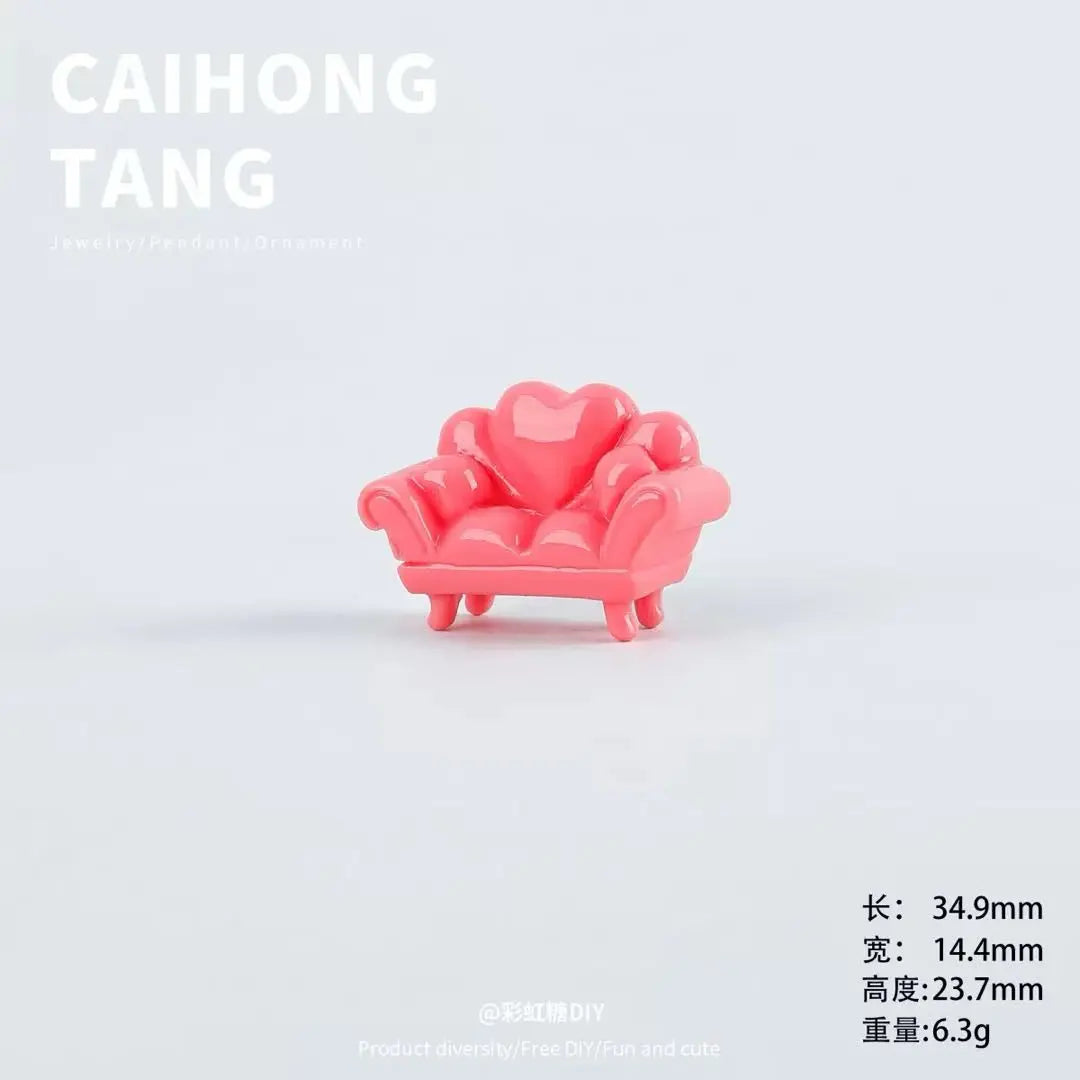 FS18070-About 35×15×24mm Sofa Resin Charms Zoe DIY Wholesale