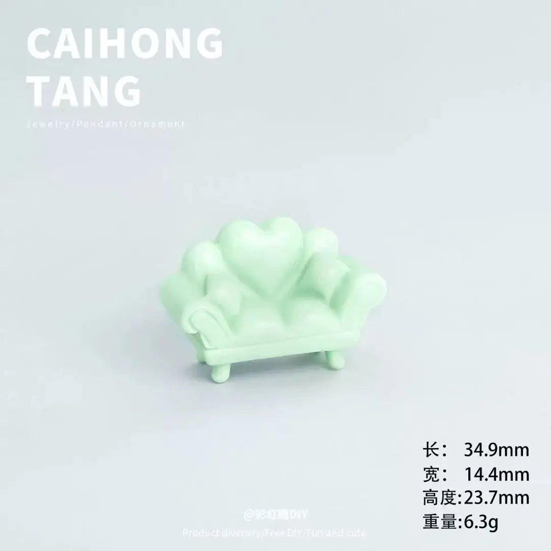 FS18070-About 35×15×24mm Sofa Resin Charms Zoe DIY Wholesale