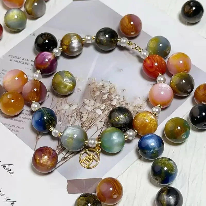 FS18078-16mm Mixed Resin Beads Zoe DIY Wholesale