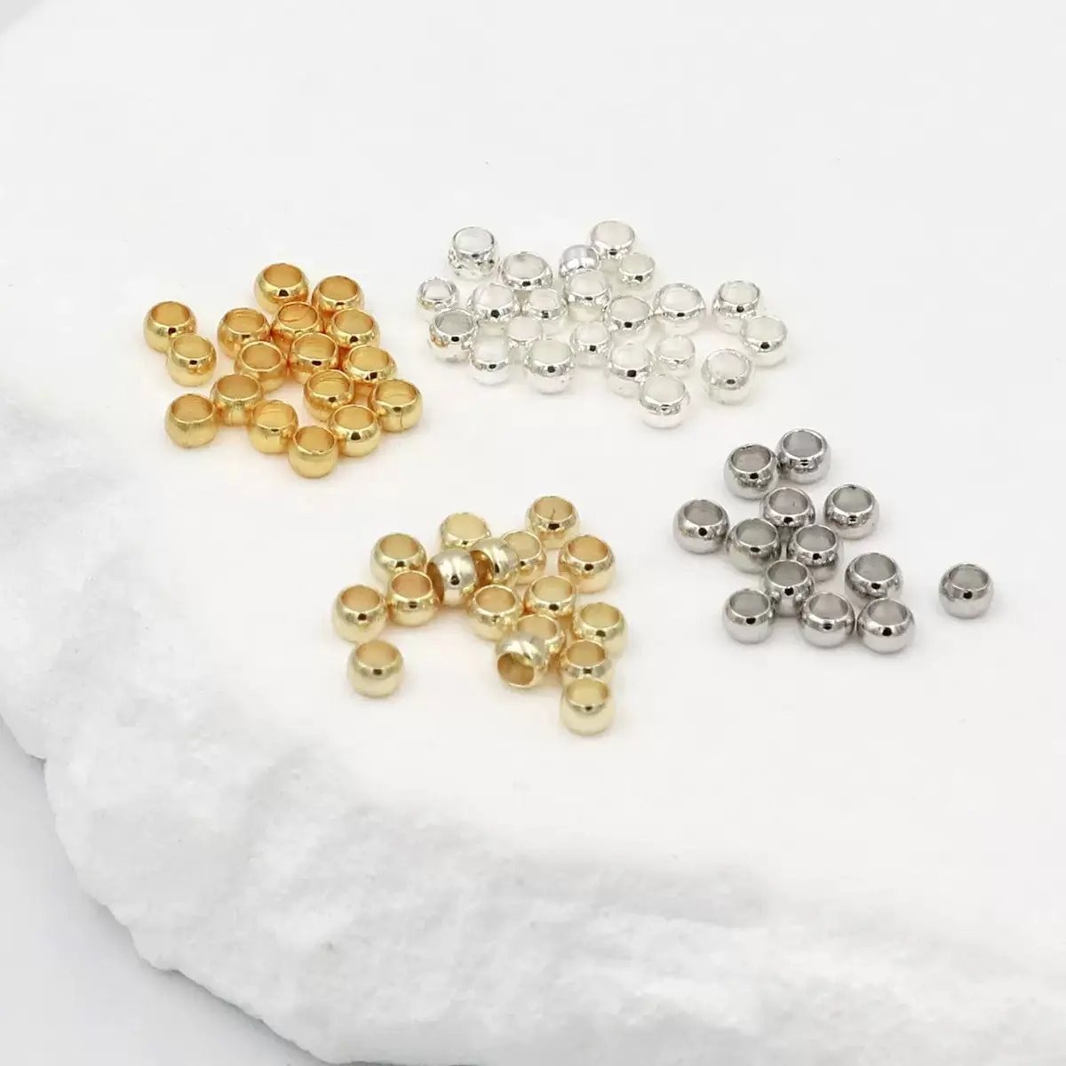 FS1814-2.5mm Sliver Crimp Beads For Making Keychain Zoe's DIY Shop