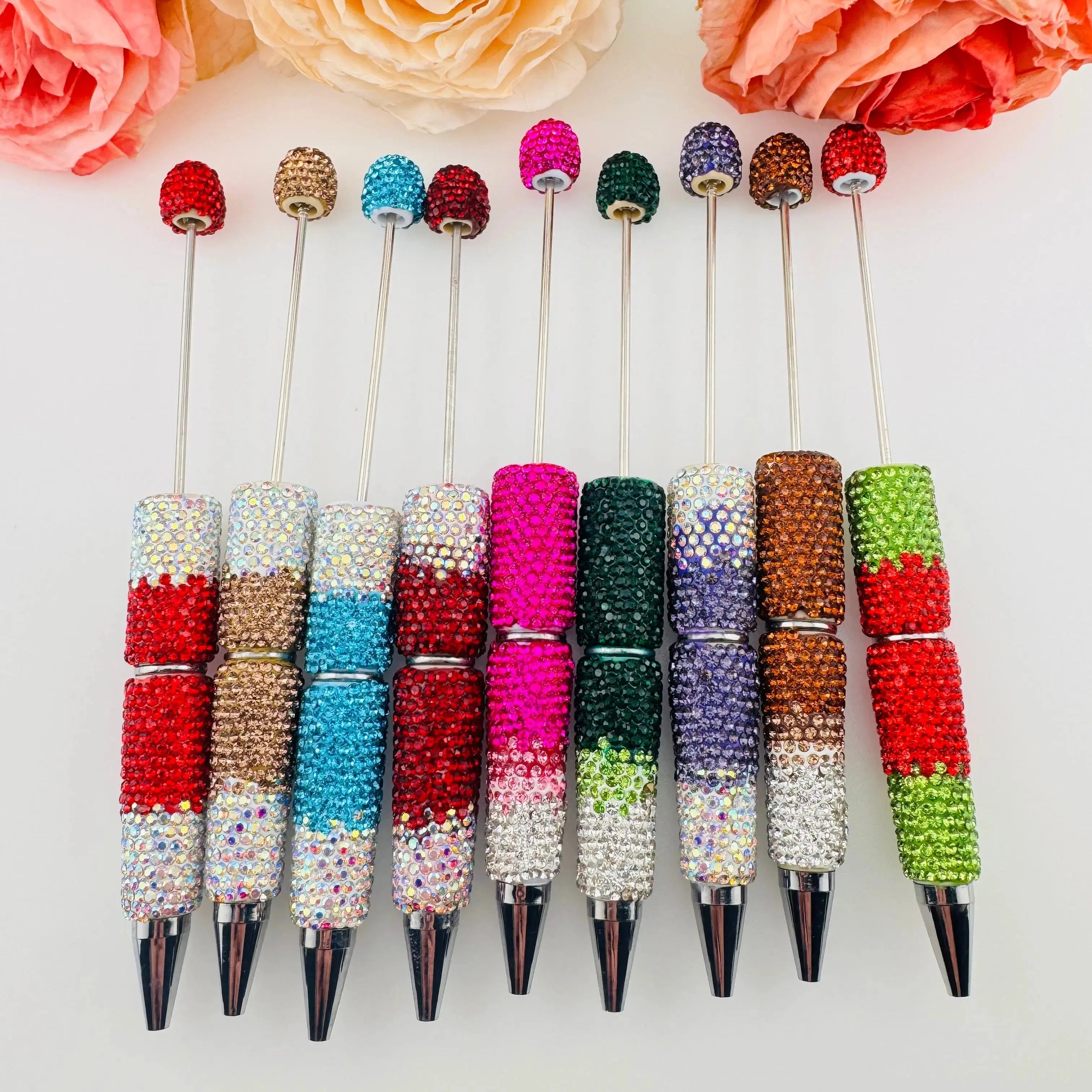 FS18249-Gradient Color Rhinestone Pen Zoe DIY Wholesale