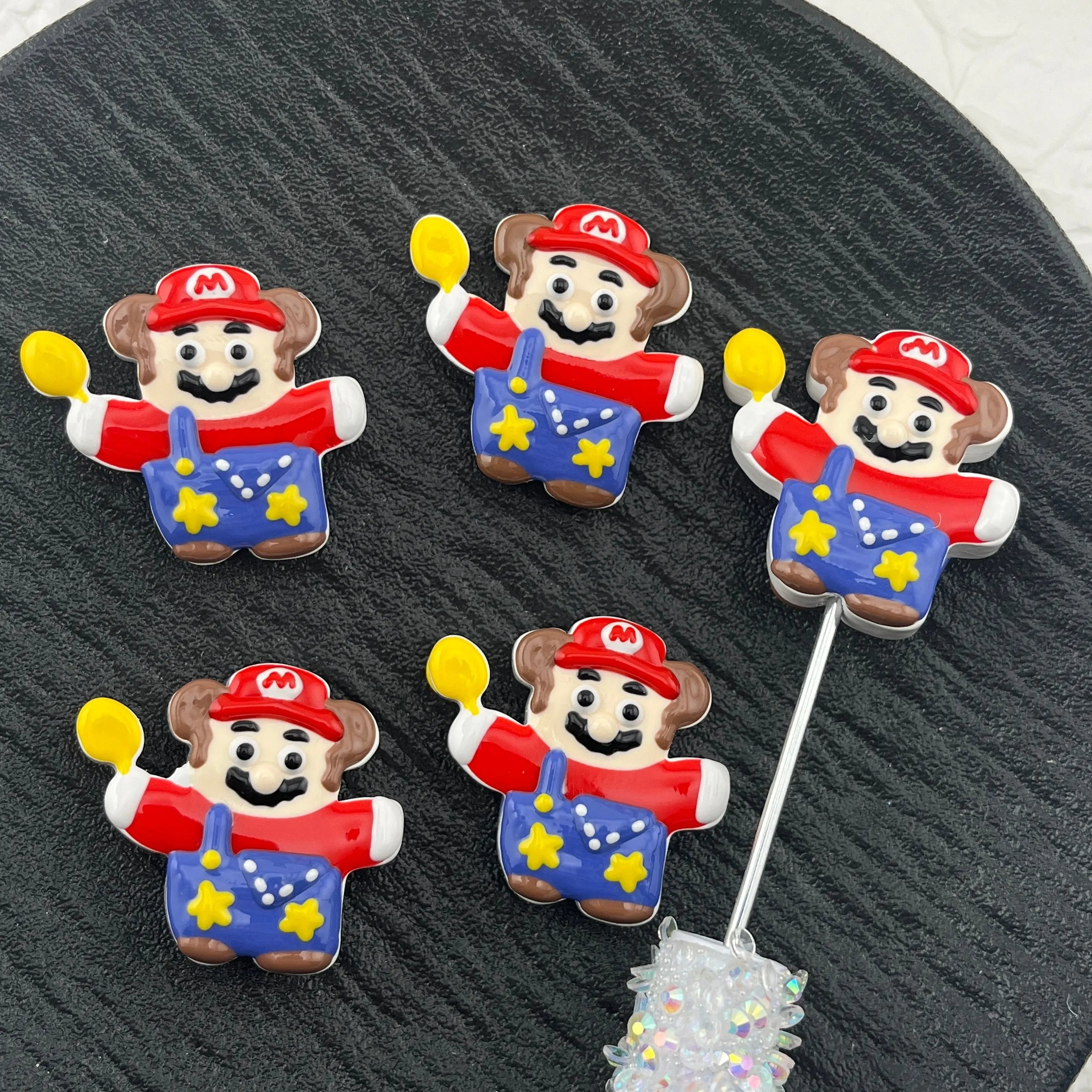 FS1835-Mario Hand Painted Acrylic Beads Fit For Beadable Pens Zoe's DIY Shop