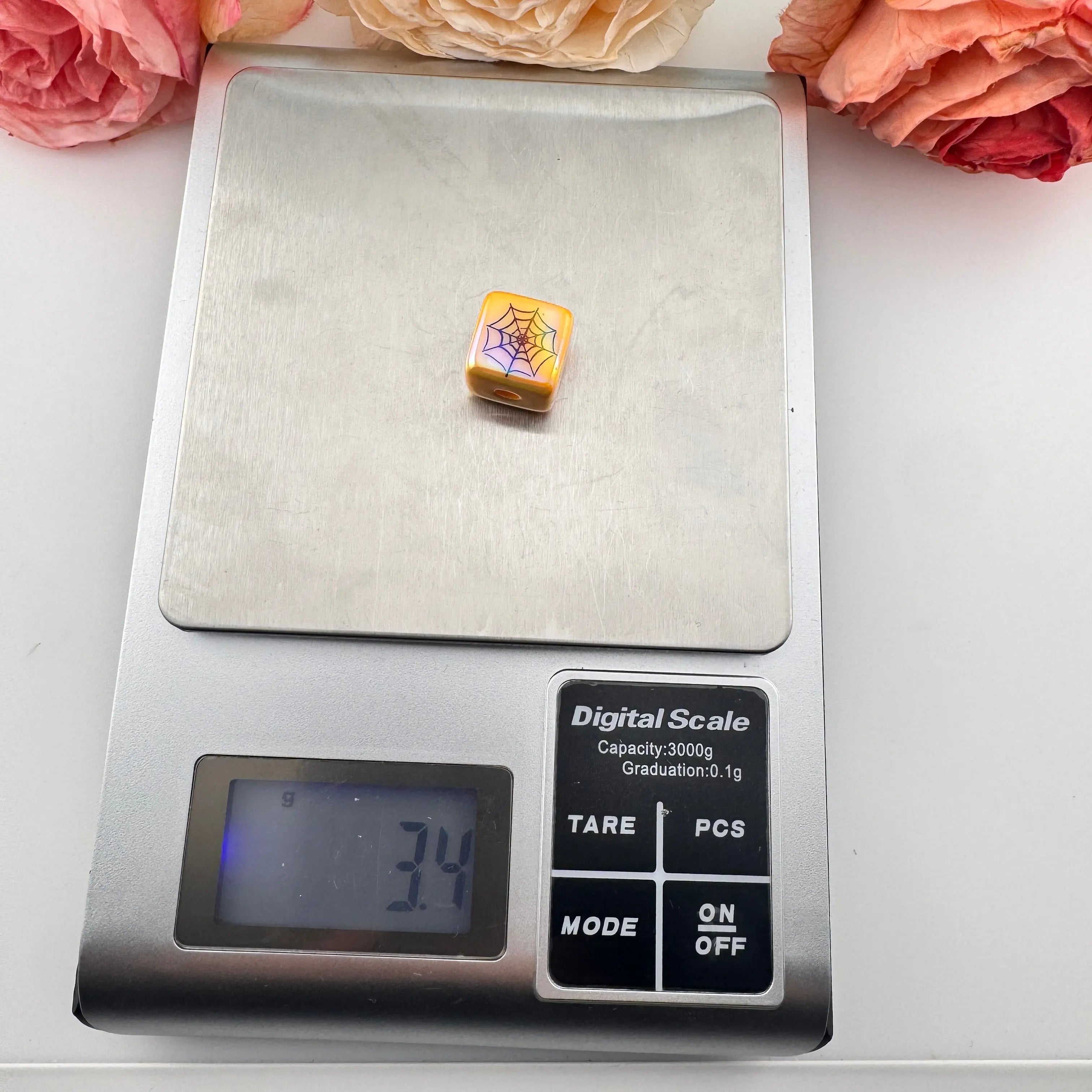 FS18357-About 15mm Halloween Acrylic Cube Beads Zoe DIY Wholesale