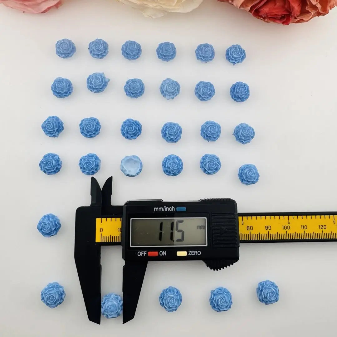 FS18380-About 12mm Soft Luminous Flower Nail Charms Zoe DIY Wholesale