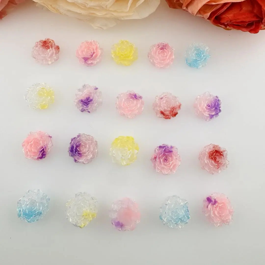 FS18381-About 13mm Soft Flower Nail Charms Zoe DIY Wholesale