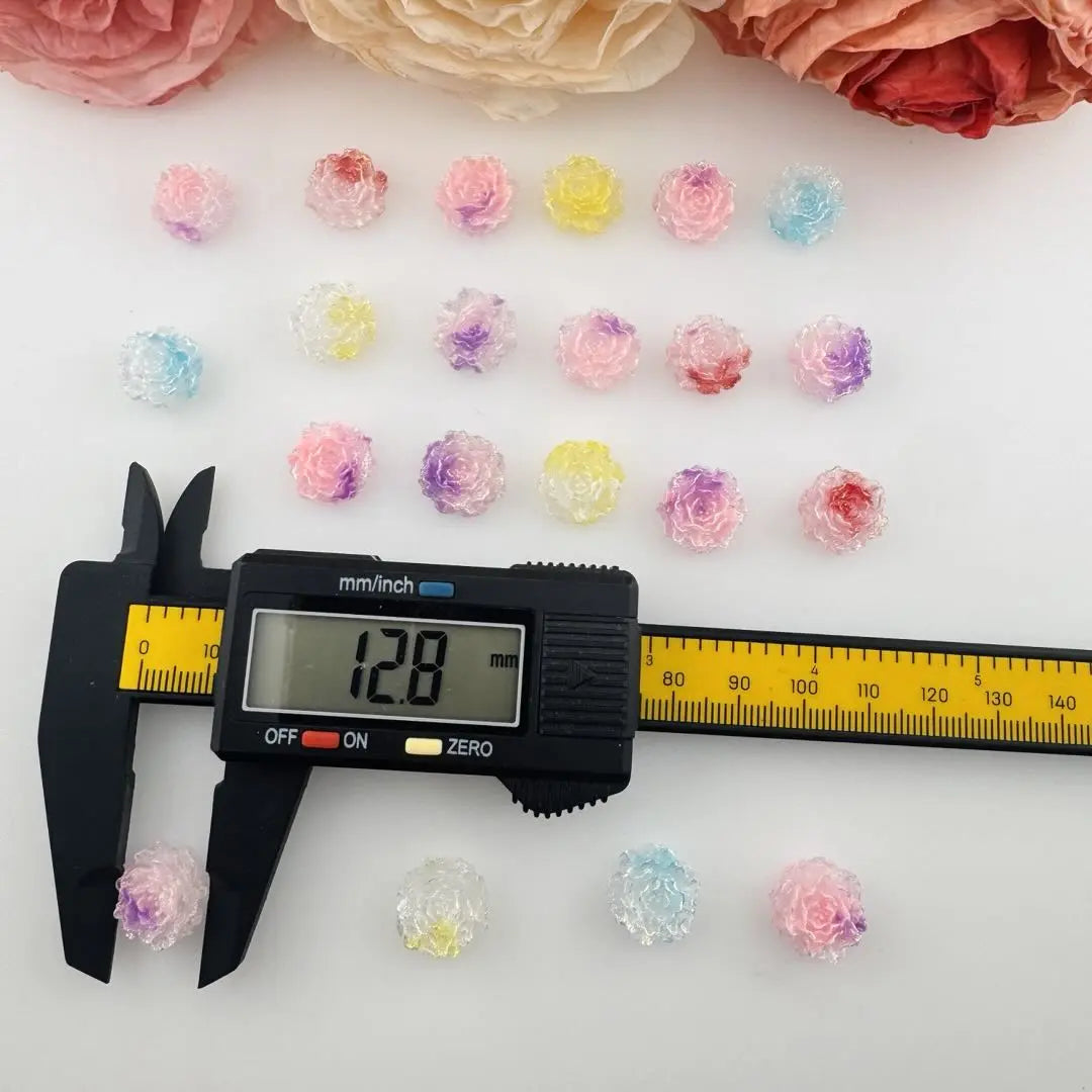 FS18381-About 13mm Soft Flower Nail Charms Zoe DIY Wholesale