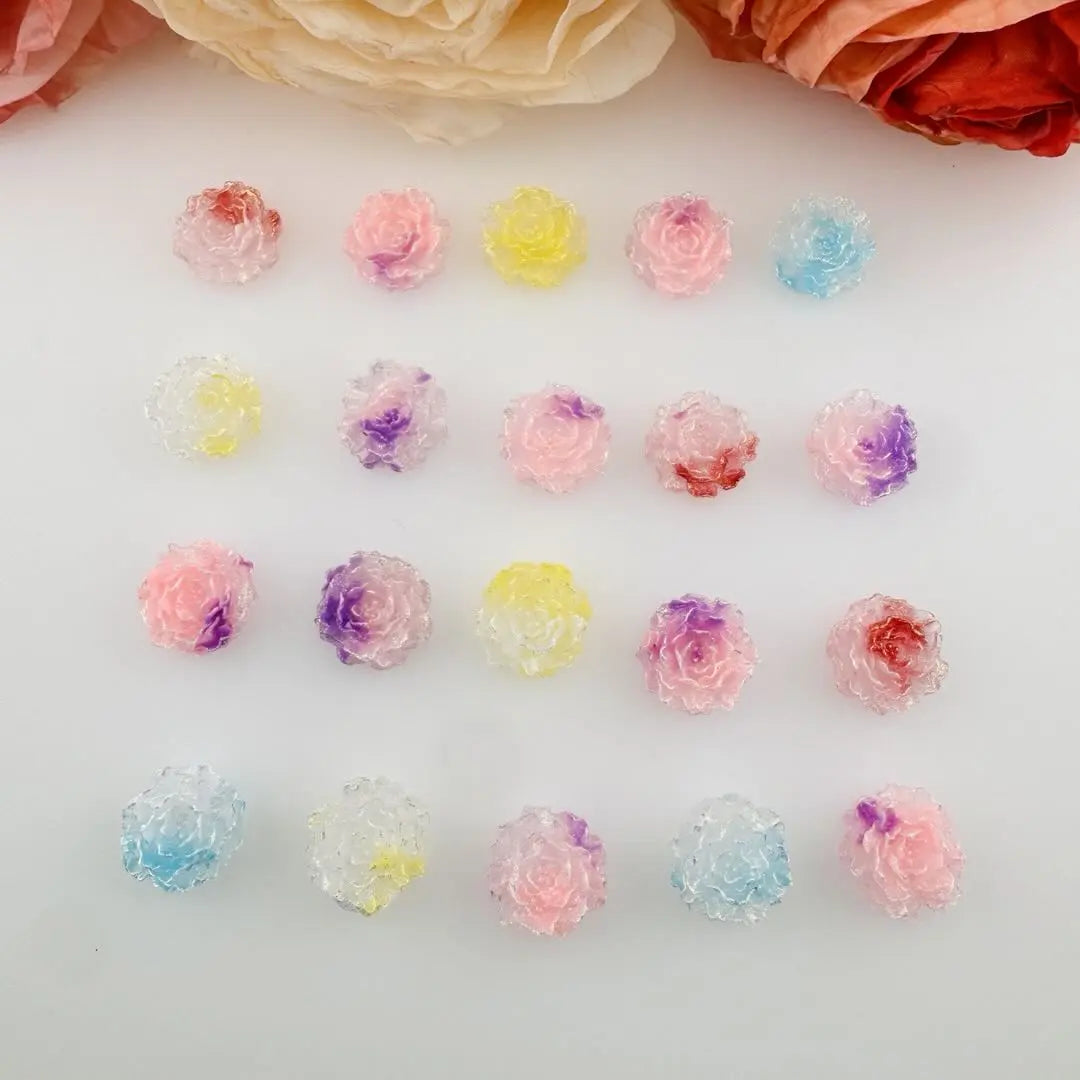 FS18381-About 13mm Soft Flower Nail Charms Zoe DIY Wholesale