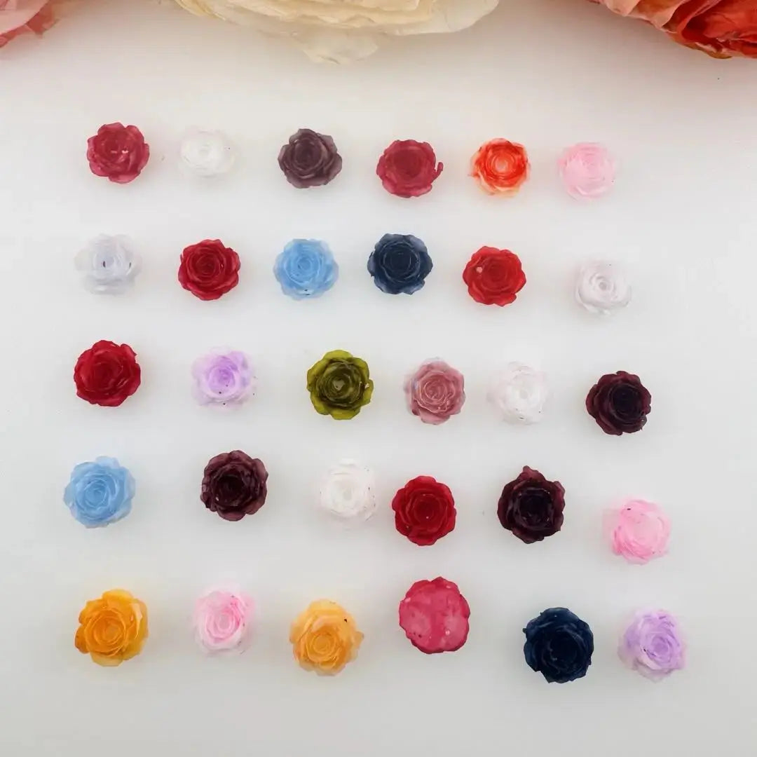 FS18382-About 10mm Soft Flower Nail Charms Zoe DIY Wholesale