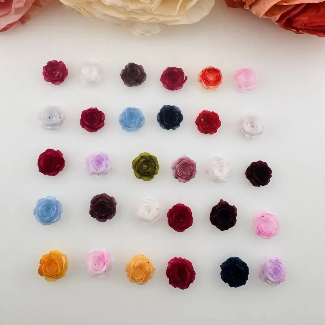 FS18382-About 10mm Soft Flower Nail Charms Zoe DIY Wholesale